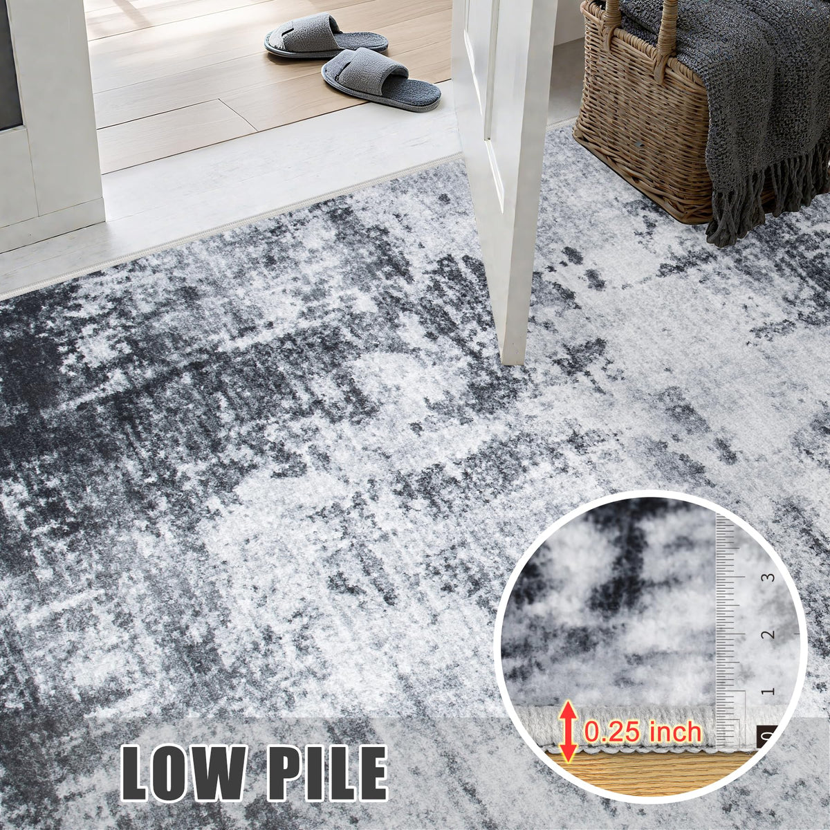 FXRHLP pet-friendly rug with hair-resistant low-pile fibers.