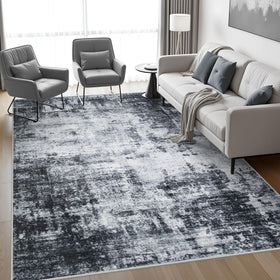 FXRHLP machine-washable rug close-up shows soft, low-pile texture.