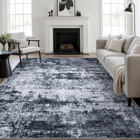 FXRHLP 9x12 area rug with abstract design enhances living room style