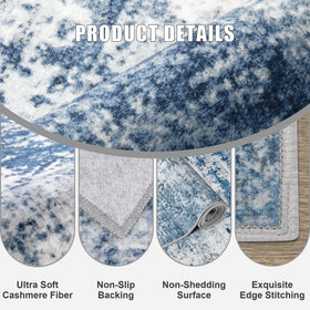 FXRHLP blue 6x9 rug suitable for living rooms and dining spaces.