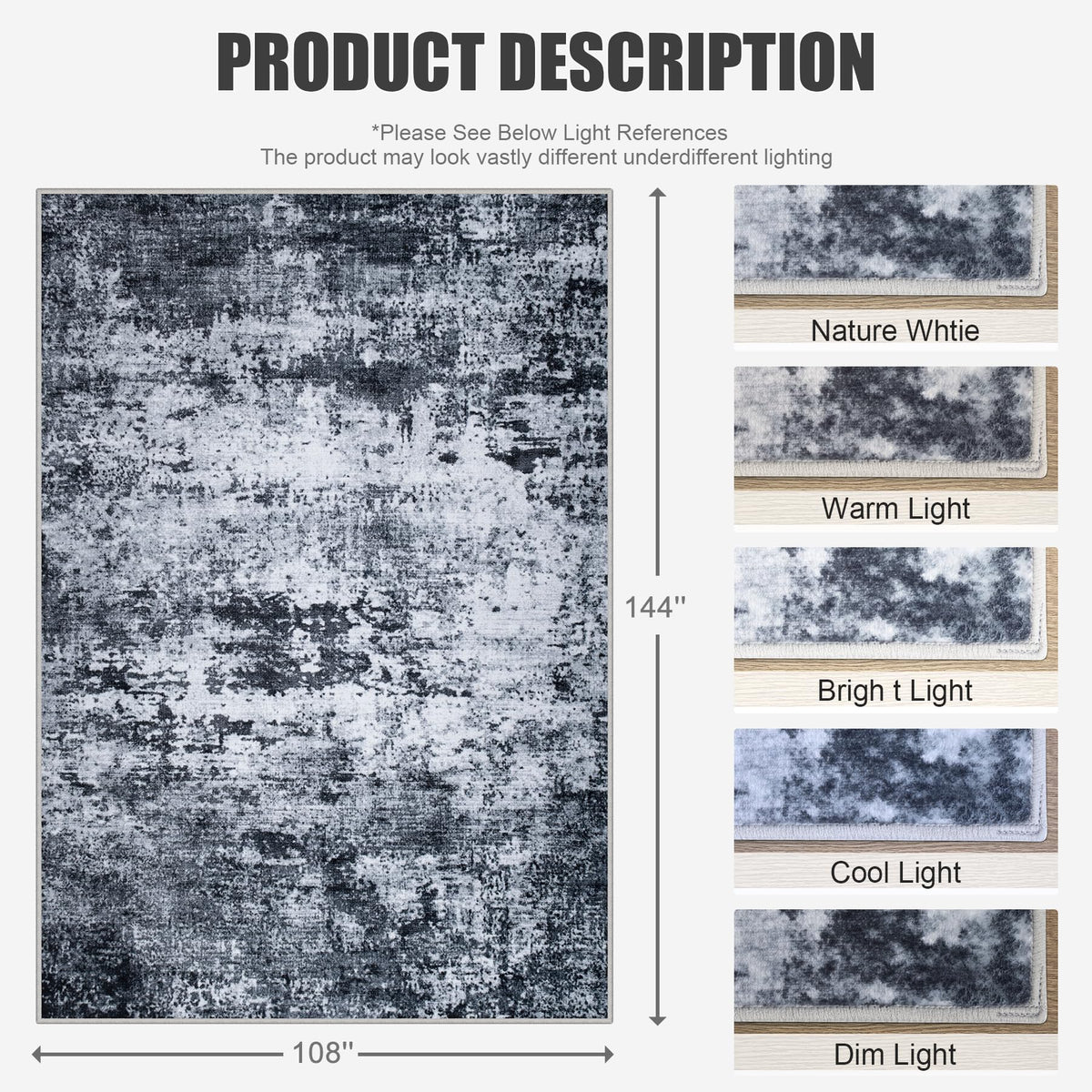 FXRHLP durable rug lightweight yet long lasting for daily use