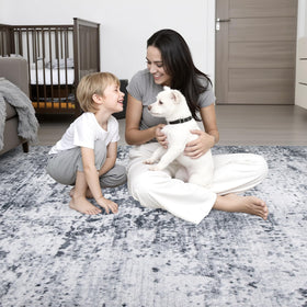 FXRHLP home office rug blends with workspace and reduces cold feet.