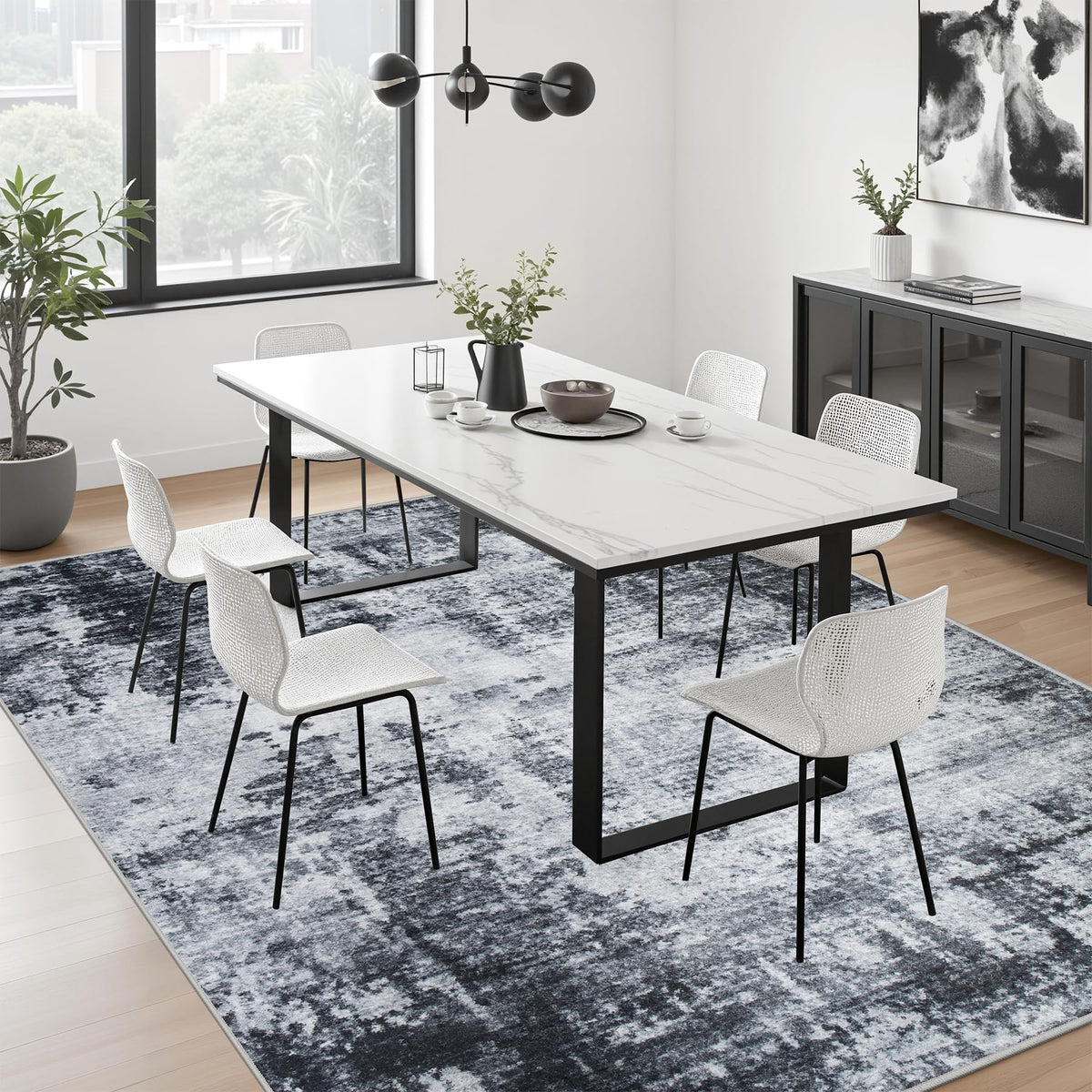 FXRHLP non-slip backing keeps rug in place on wood or tile floors