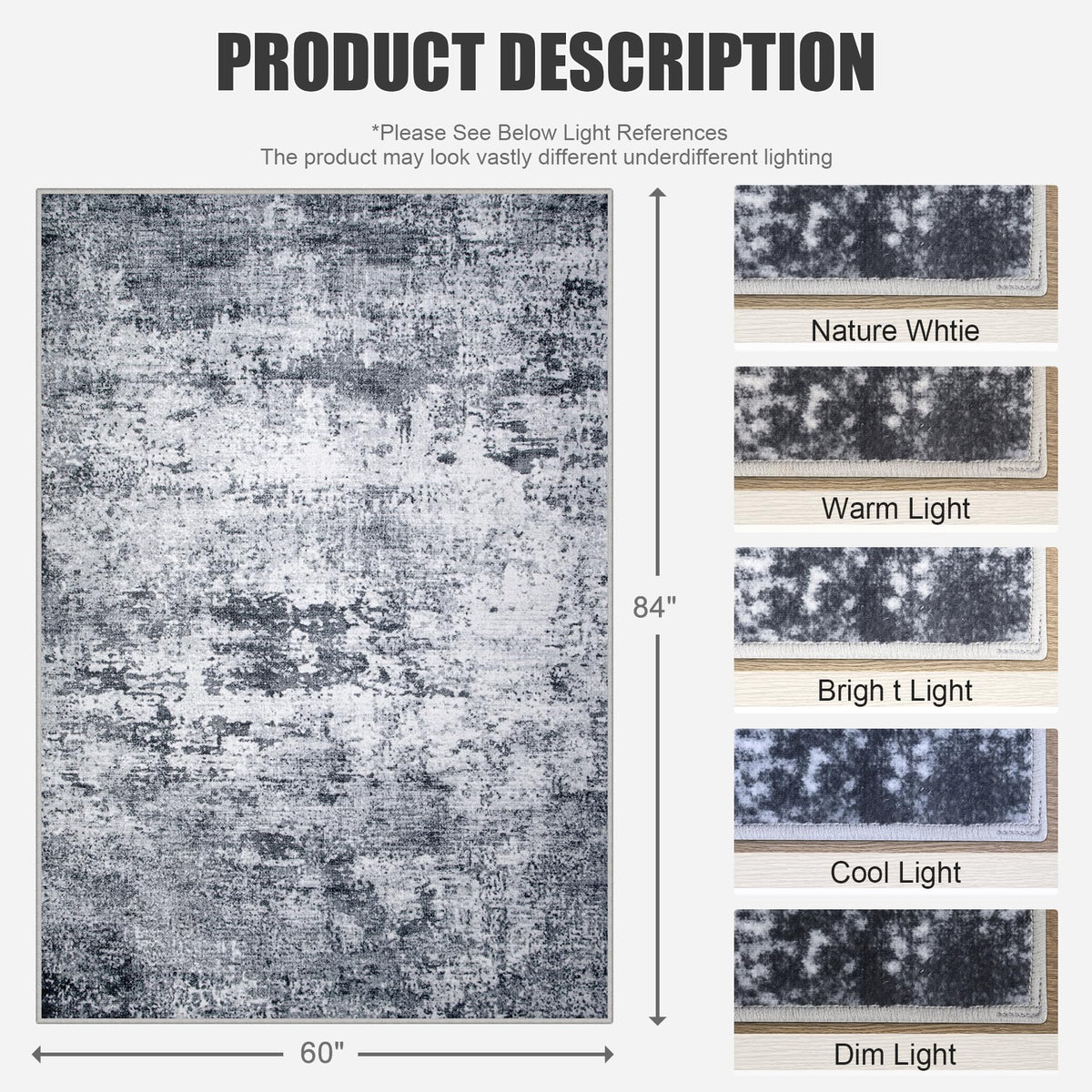 FXRHLP dining room rug offers durable, stain-resistant surface for meals.