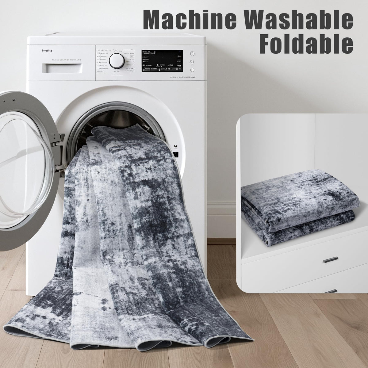 FXRHLP washable rug ready for machine washing and easy upkeep