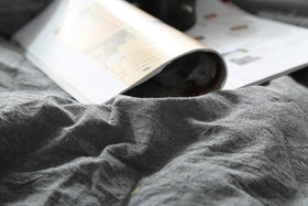 F.Y.Dreams duvet cover highlights 16 ties to secure inner blanket.