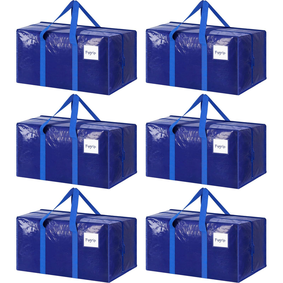 Fygrip extra-heavy bags with reinforced zipper for moving.