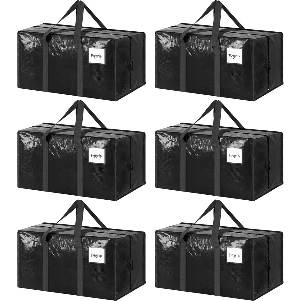 FYGRIP extra-heavy-duty moving bag with zipper for secure transport.