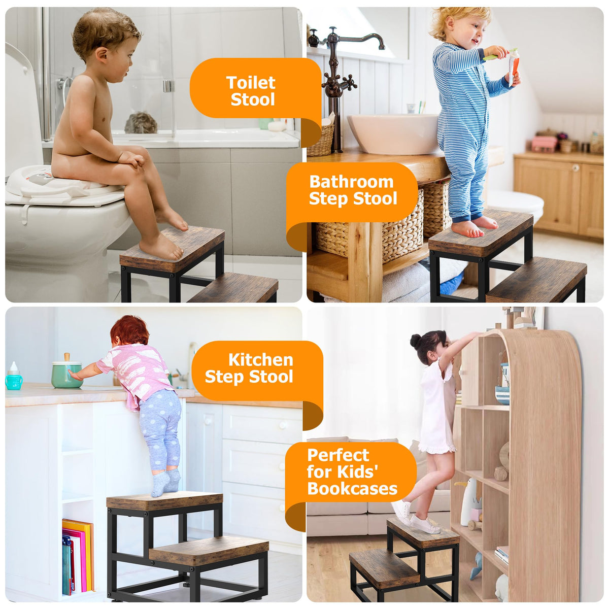 FYGUES non-slip adjustable rubber feet ensure steady footing.