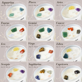 Fyroax Taurus crystal candle suitable as a Taurus gift