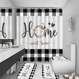 FZDHHY toilet cover completes the plaid bathroom set