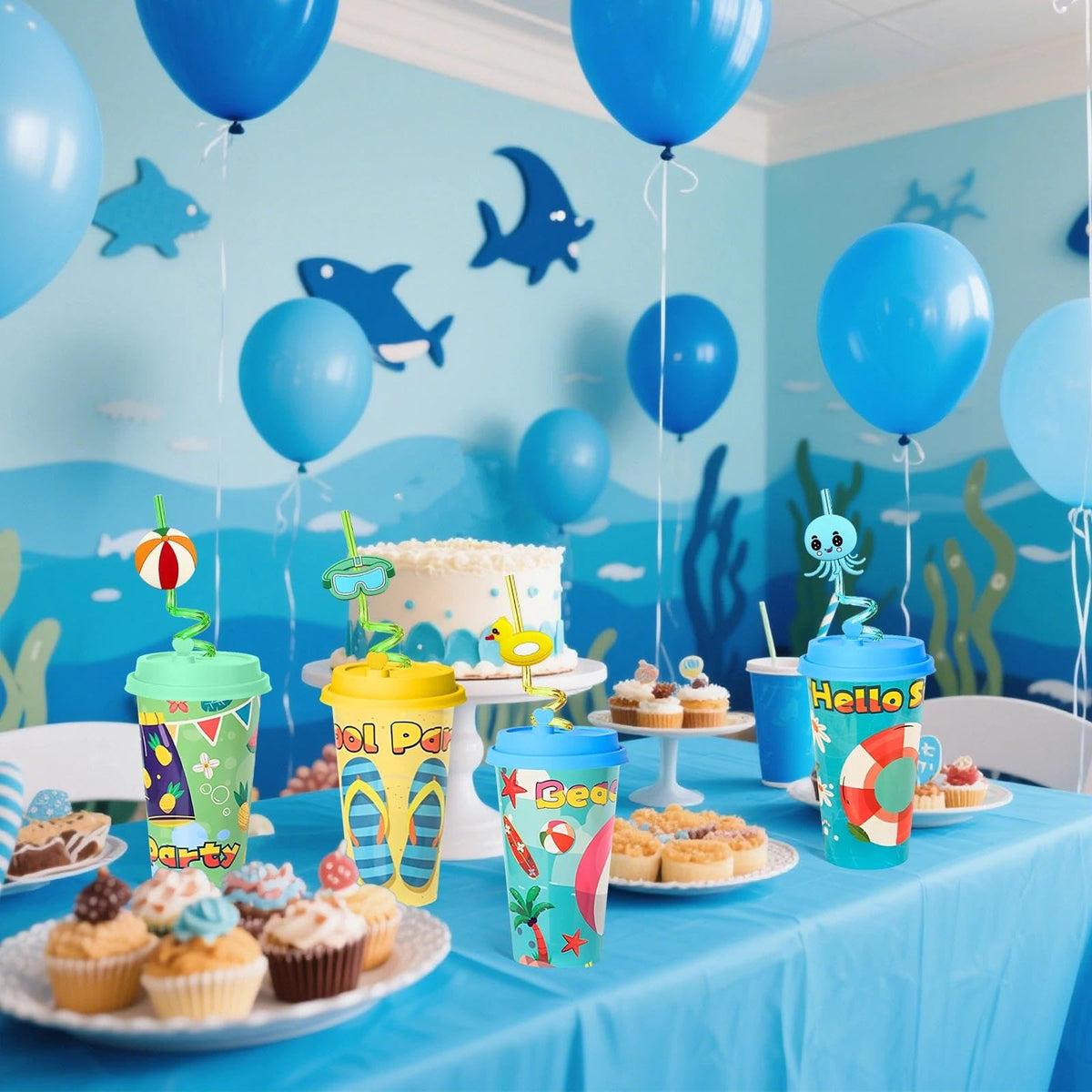 FZR Legend cups suit birthdays, pool days, and Hawaiian-themed gatherings.