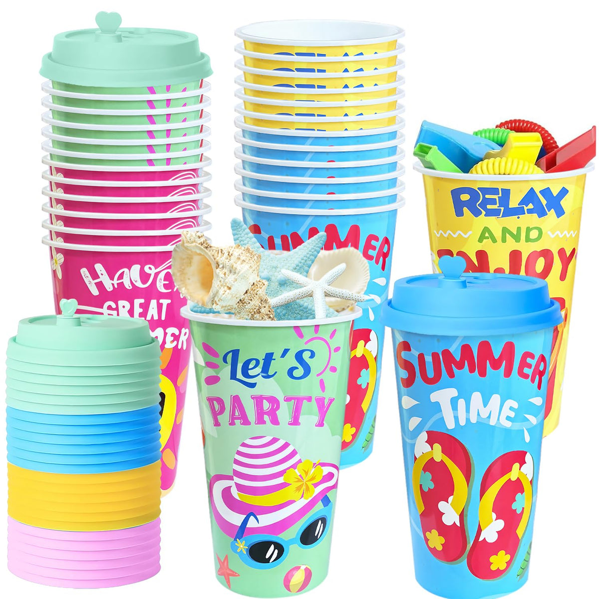 FZR Legend 16oz pool party cup with blue lid, ideal for refreshing beverages at pool gatherings