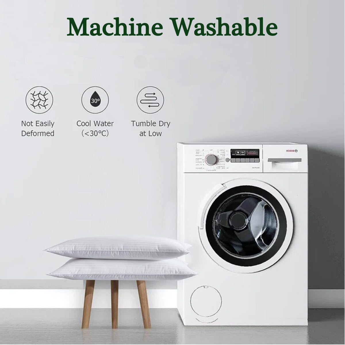 FZZOR care instructions emphasize machine wash and low-heat tumble dry