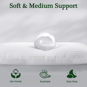 FZZOR king size pillows set for back sleepers with balanced loft.