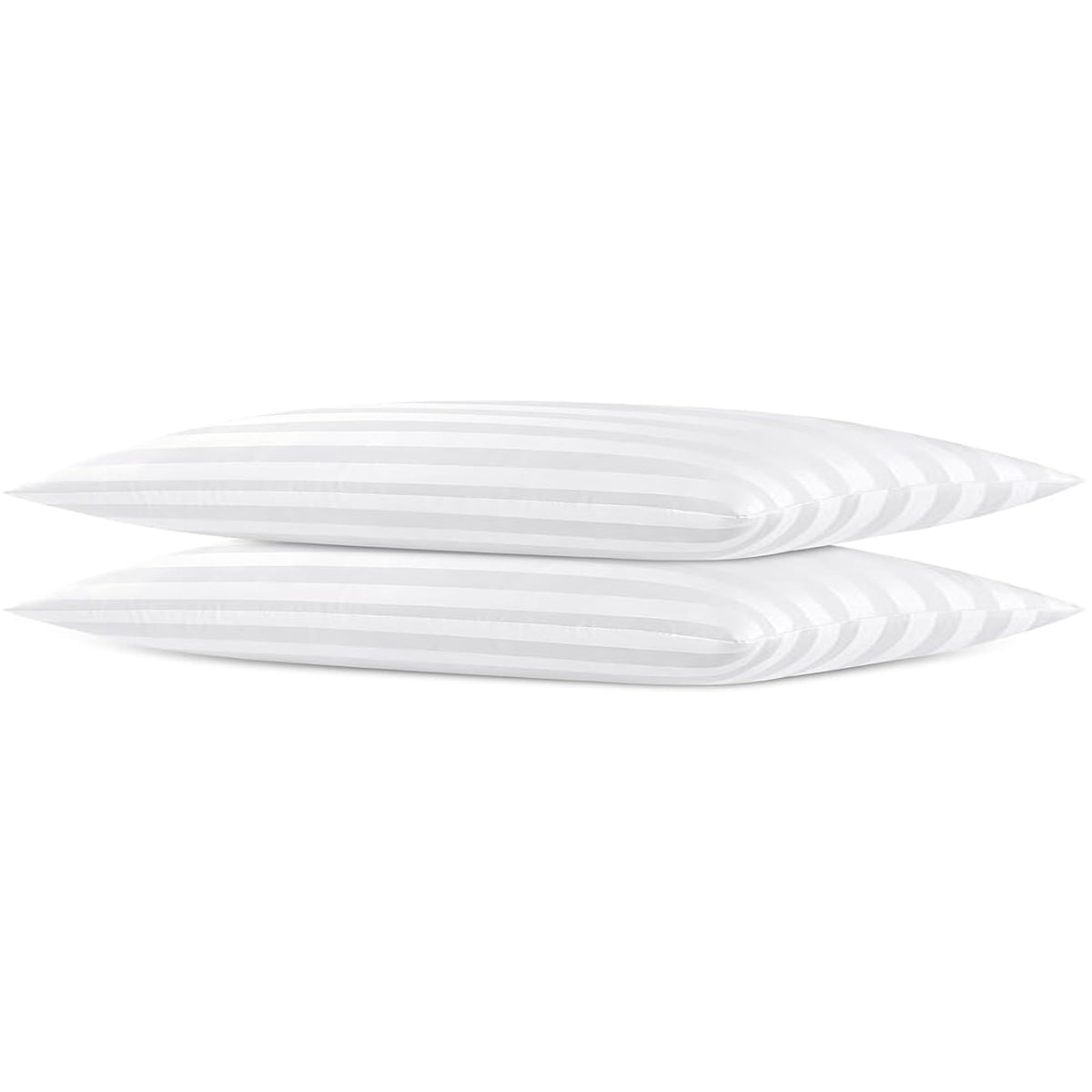 FZZOR thin flat pillow for side sleepers with gentle neck support.