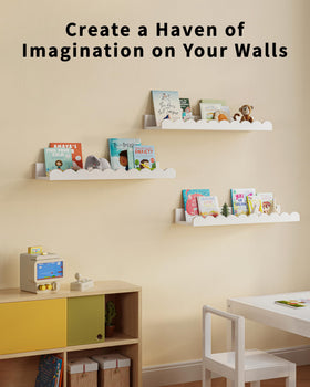 G&W Gruwald space-saving wall shelves free up floor space in small rooms