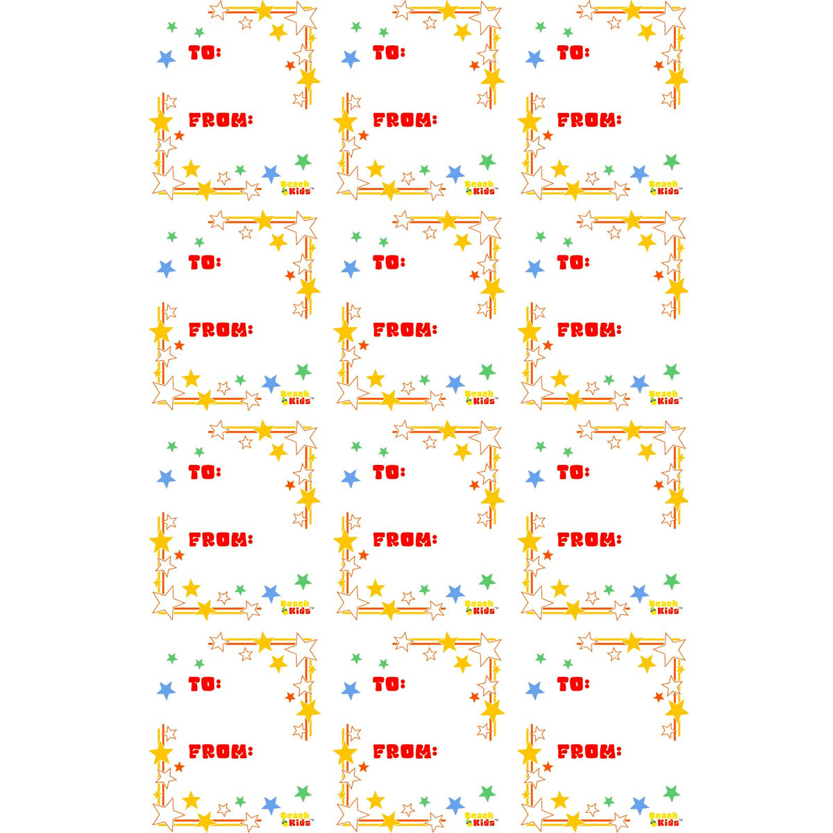 Gabby Dollhouse Beach Kids hangtags included for gift-ready totes