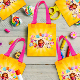 Gabby Dollhouse reusable party totes for gifts and treats at birthdays
