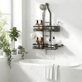 Gabeeriso 12-hook edge storage for towels and bathroom accessories