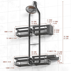 Gabeeriso height-adjustable shower organizer keeps toiletries within reach