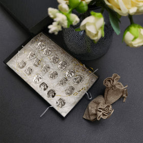 Gaberic perforated angel coin with short chain for easy attachment