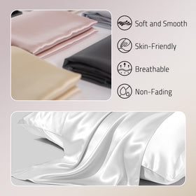 Gabire silk pillowcase with hidden zipper for secure pillow fit.