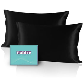 Gabire mulberry silk pillowcase king 20x36 on bed promotes smoother skin and hair
