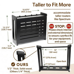 Gadget Garage wall-mounted router storage box demonstrates clean decor.
