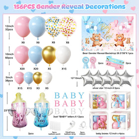 GAILROSO baby gift boxes display charming decorations for the reveal.