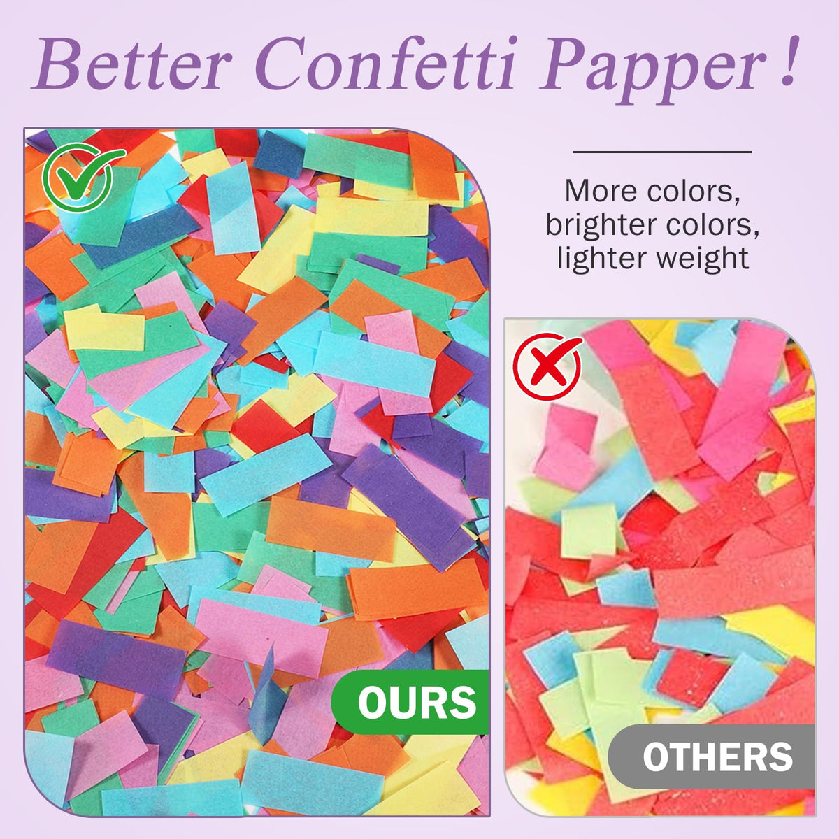 GAILROSO Confetti Poppers 6-pack display for events and gatherings