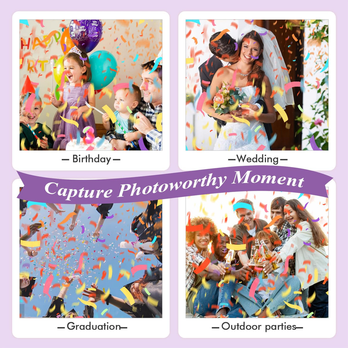 Birthday party use with GAILROSO confetti poppers