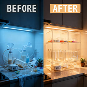 Gajiuhon countertop transparent storage unit showcases contents while conserving space.