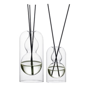 GalDal Empty Glass Diffuser Bottle Small shows clear, minimalist design for decor.