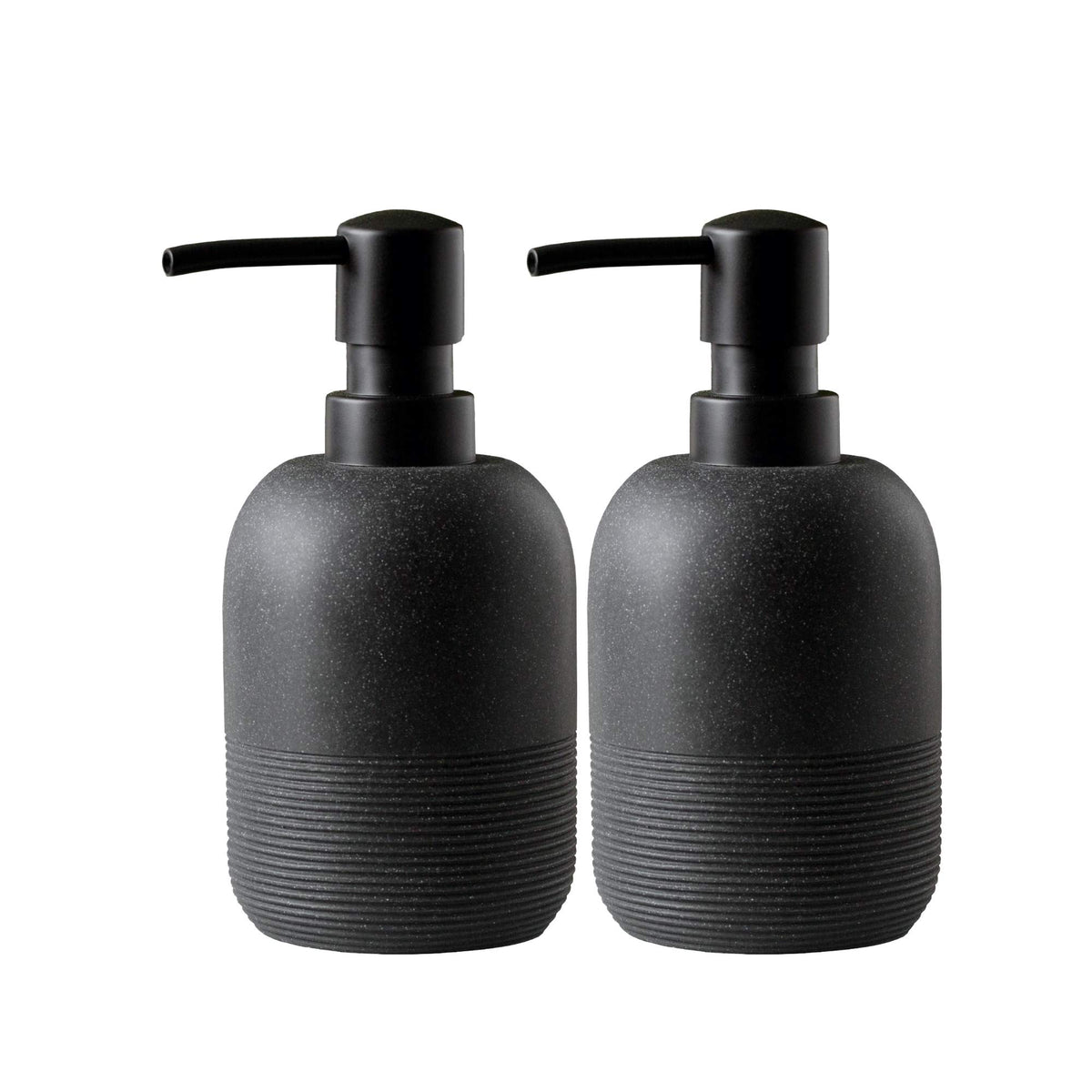GalDal matte black soap dispenser set with pumps for a tidy bathroom counter