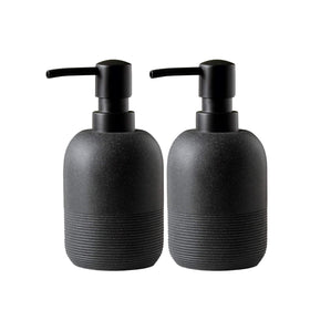 GalDal matte black soap dispenser set with pumps for a tidy bathroom counter