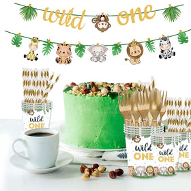 GalaHub Wild One banner adds festive jungle decor