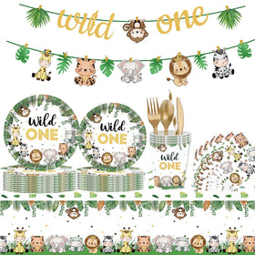 GalaHub Wild One plates show jungle design for sturdy family meals
