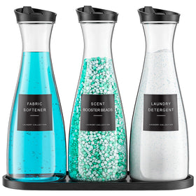 galasily 3-pack laundry detergent dispensers with clear bottles for easy monitoring.