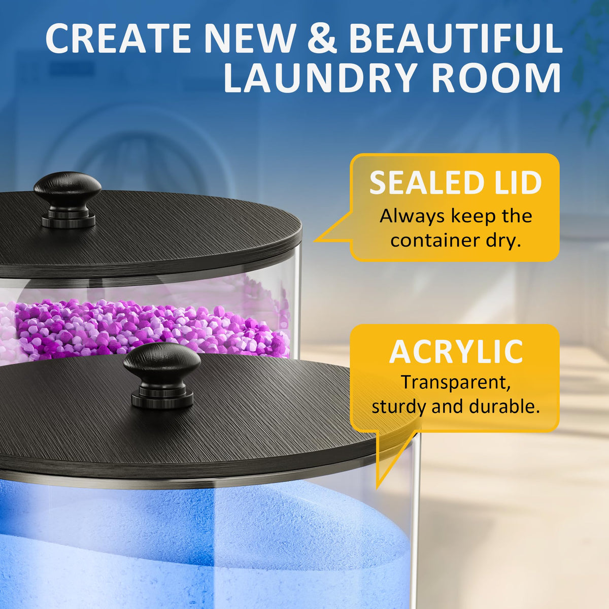 galasily complete organization set – chic storage solution for laundry spaces