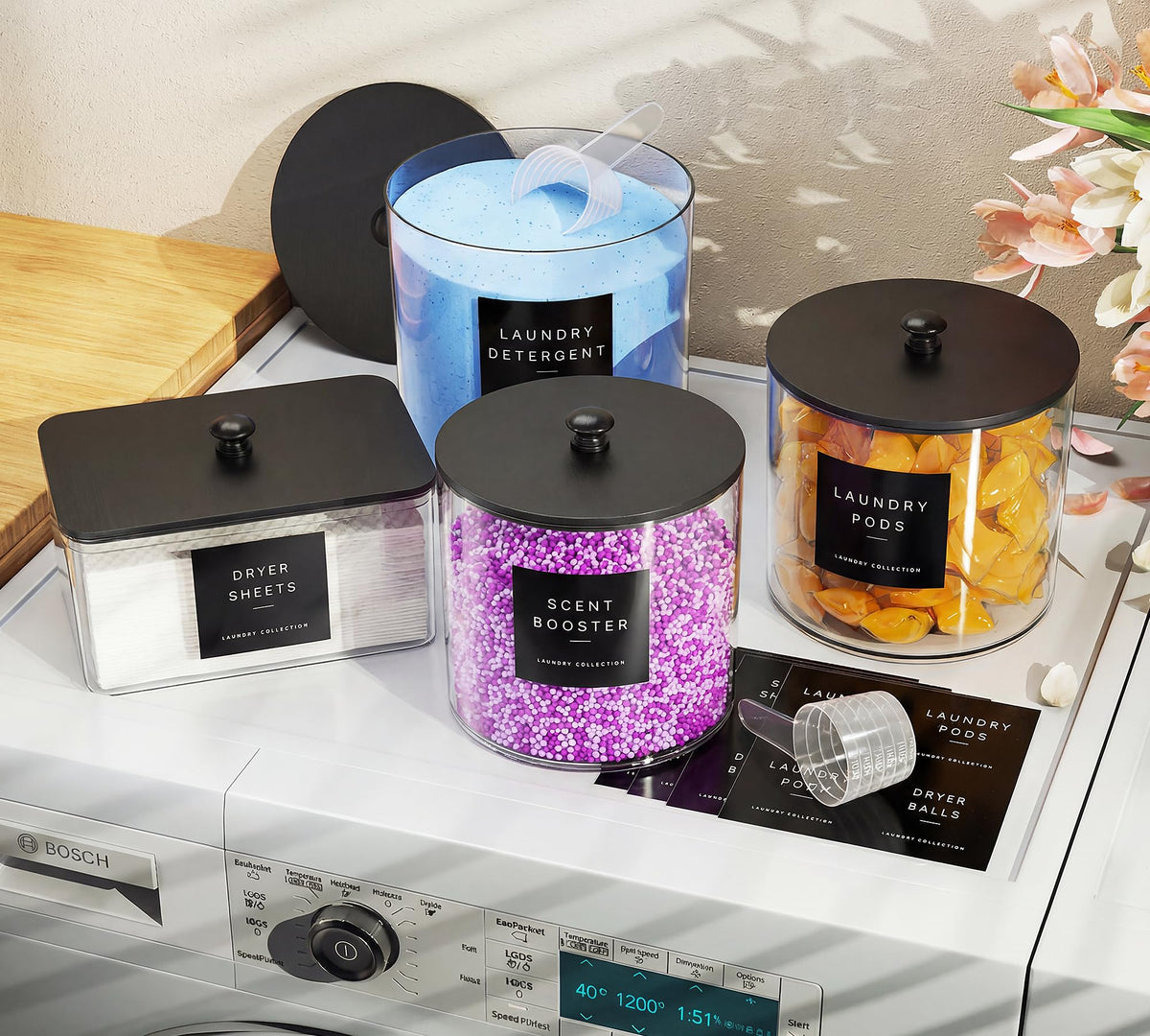 Galasily laundry room organization set compact and stylish for tidy spaces.
