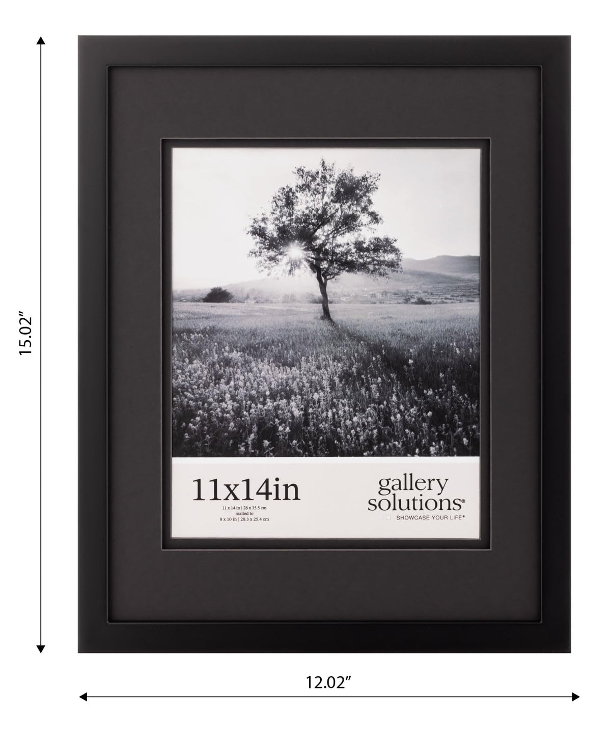 Gallery Solutions frame displayed on wall demonstrates portrait and landscape orientation.