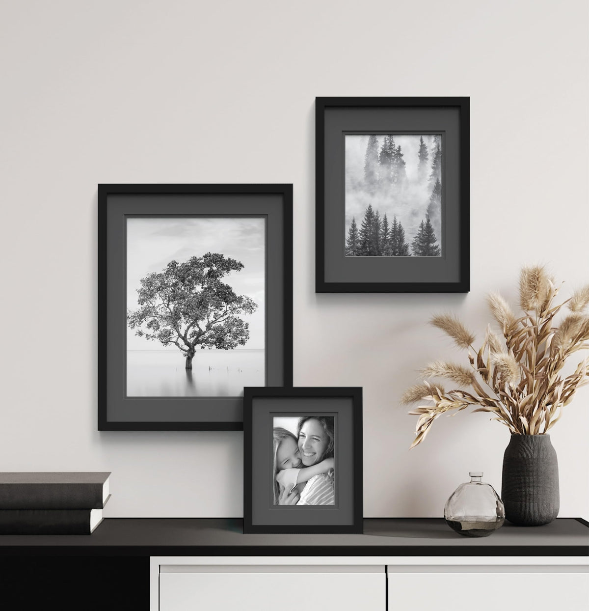 Gallery Solutions Wall Grabber hangers provide versatile vertical or horizontal hanging.