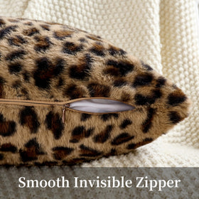 GALMAXS7 cheetah pillow cover hidden zipper closeup for seamless finish