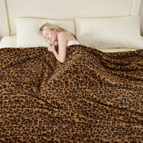 GALMAXS7 Cheetah Throw Blanket draped on chair adds chic decor