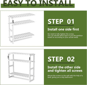 Galood toilet paper and towel storage shelf in white