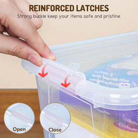 GAMENOTE clear bins organize playroom and garage clutter with ease