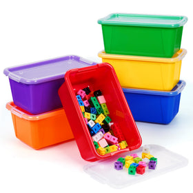 GAMENOTE 6 Qt storage bin with transparent design for quick content identification.