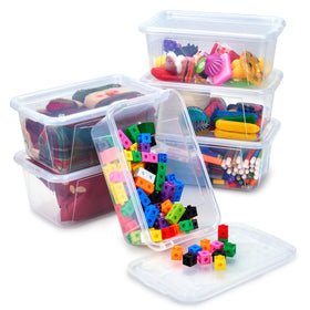 GAMENOTE 6 Qt storage bins with transparent lids for quick item identification