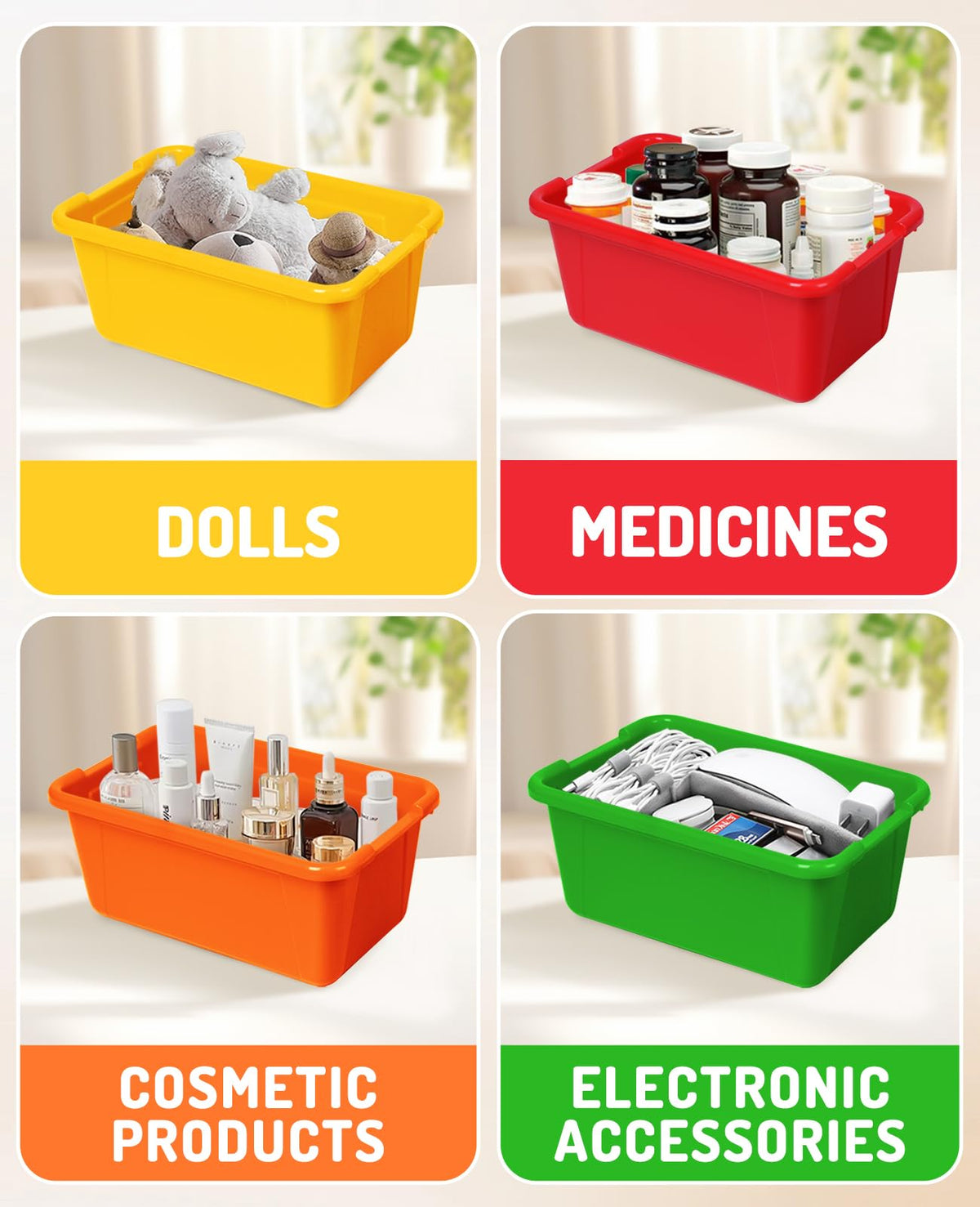 GAMENOTE safe, BPA-free plastic bin ideal for toy storage.